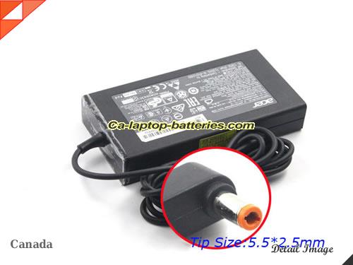  image of ACER PA-1131-08 ac adapter, 19V 7.1A PA-1131-08 Notebook Power ac adapter ACER19V7.1A135W-5.5x2.5mm-Slim