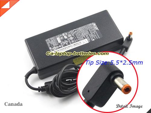  image of ACER ADP-135DB ac adapter, 19V 7.1A ADP-135DB Notebook Power ac adapter ACER19V7.1A135W-NEW-5.5x2.5mm
