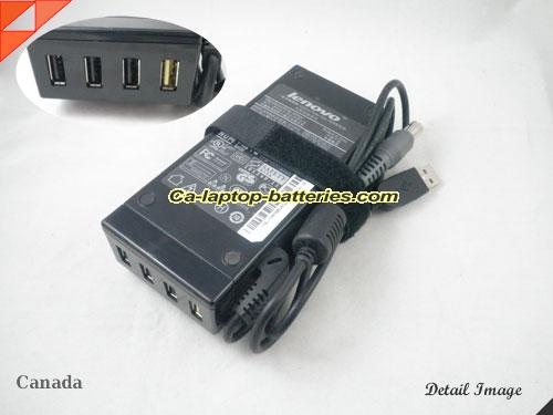  image of LENOVO 92P1104 ac adapter, 20V 3.25A 92P1104 Notebook Power ac adapter LENOVO20V3.25A65W-7.5x5.5mm-with-USB