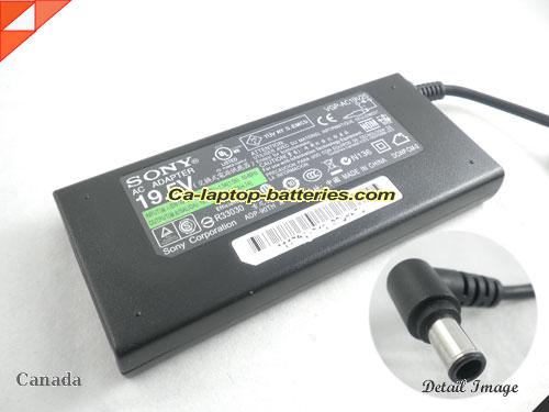  image of SONY PCGA-AC19V1 ac adapter, 19.5V 4.7A PCGA-AC19V1 Notebook Power ac adapter SONY19.5V4.7A92W-6.5x4.4mm-Slim