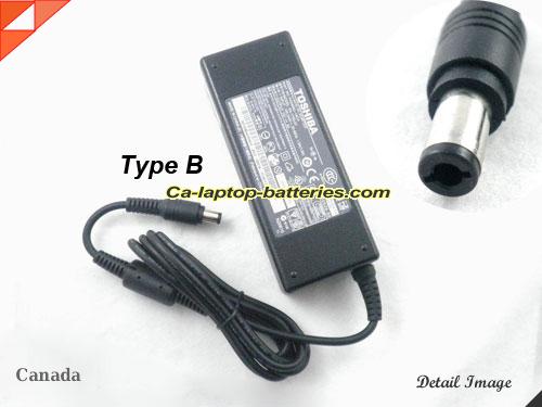  image of TOSHIBA PA3378E-3AC3 ac adapter, 15V 5A PA3378E-3AC3 Notebook Power ac adapter TOSHIBA15V5A75W-6.0x3.0mm-TYPE-B