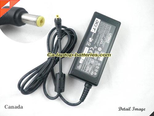  image of ACER V000061300 ac adapter, 19V 3.42A V000061300 Notebook Power ac adapter ACER19V3.42A65W-5.5x2.5mm-RIGHT-ANGEL