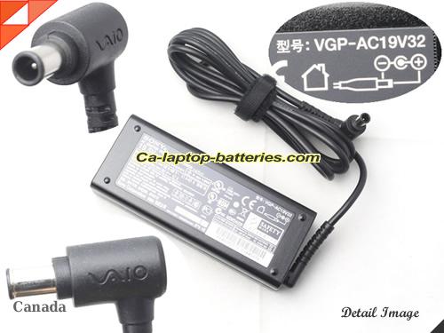  image of SONY VGP-AC19V32 ac adapter, 19.5V 4.7A VGP-AC19V32 Notebook Power ac adapter SONY19.5V4.7A92W-6.5x4.4mm-VAIO