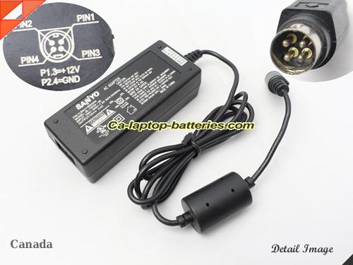  image of SANYO 1LB4U11B0300 ac adapter, 12V 3.4A 1LB4U11B0300 Notebook Power ac adapter SANYO12V3.4A40W-4PIN