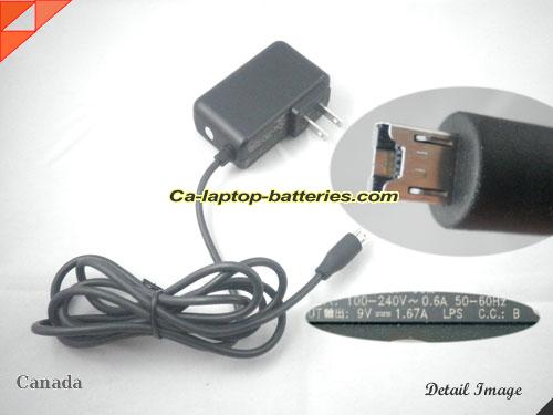  image of DELTA EADP-15ZB ac adapter, 9V 1.67A EADP-15ZB Notebook Power ac adapter DELTA9V1.67A15W-HTC-US-B
