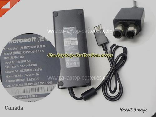  image of MICROSOFT X818313-006 ac adapter, 12V 10.83A X818313-006 Notebook Power ac adapter MICROSOFT12V10.83A130W-2holes