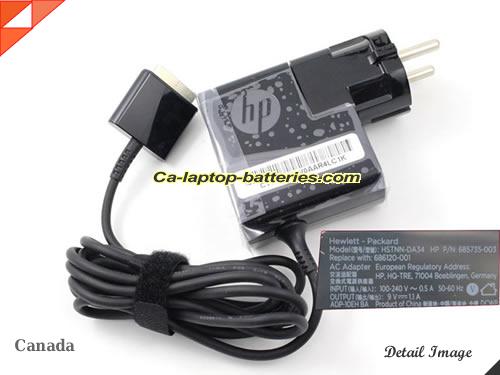  image of HP 685735-001 ac adapter, 9V 1.1A 685735-001 Notebook Power ac adapter HP9V1.1A10W-EU