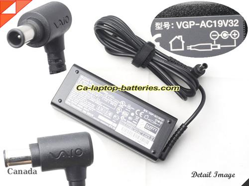 SONY VGN-SZ55B/B adapter, 19.5V 4.7A VGN-SZ55B/B laptop computer ac adaptor, SONY19.5V4.7A92W-6.5x4.4mm-VAIO