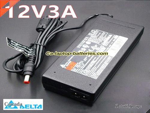  image of DELTA 524473-061 ac adapter, 12V 3A 524473-061 Notebook Power ac adapter DELTA12V3A36W-5.5x2.1mm