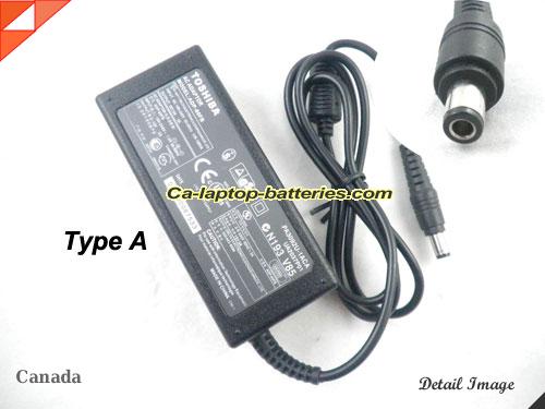  image of TOSHIBA PA2450U ac adapter, 15V 5A PA2450U Notebook Power ac adapter TOSHIBA15V5A75W-6.0x3.0mm