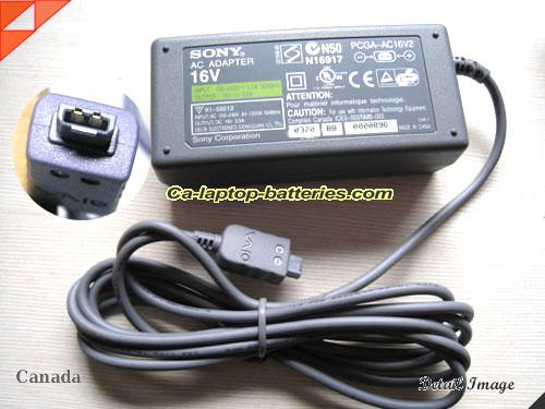  image of SONY PCG-C1VFK ac adapter, 16V 2.5A PCG-C1VFK Notebook Power ac adapter SONY16V2.5A40W-2PIN