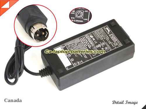 NCR 7167 PRINTER adapter, 24V 3.125A 7167 PRINTER laptop computer ac adaptor, YEAR24V3.125A75W-3pin