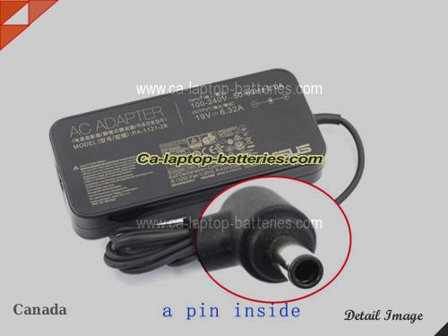 ASUS K750J adapter, 19V 6.32A K750J laptop computer ac adaptor, ASUS19V6.32A120W-4.5x3.0mm-Slim