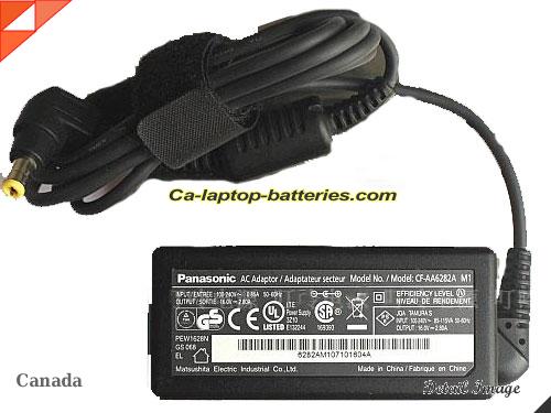  image of PANASONIC CF-AA62J2C M2 ac adapter, 16V 2.8A CF-AA62J2C M2 Notebook Power ac adapter PANASONIC16V2.8A-5.5x2.5mm