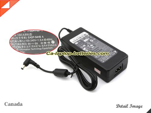  image of DELTA EADP-54HB A ac adapter, 9V 6A EADP-54HB A Notebook Power ac adapter DELTA9V6A54W-5.5x2.5mm