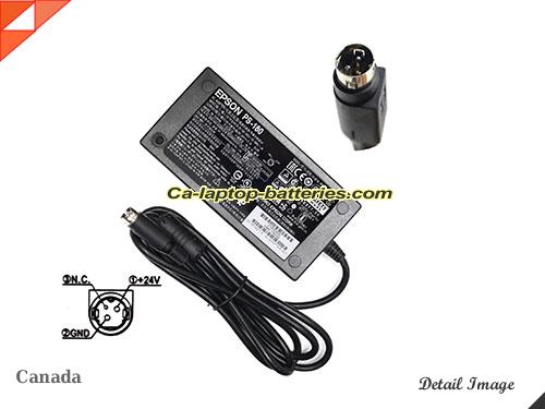  image of EPSON PS-180 ac adapter, 24V 2.1A PS-180 Notebook Power ac adapter EPSON24V2.1A50W-3Pins