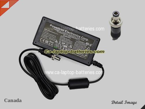  image of POWERTRON PA1050-240T1A200 ac adapter, 24V 2A PA1050-240T1A200 Notebook Power ac adapter Powertron24V2A48W-5.5x2.5mm-Metal