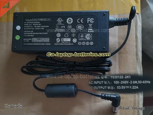  image of EDAC T535122-2X1 ac adapter, 53.5V 1.22A T535122-2X1 Notebook Power ac adapter EDAC53.5V1.22A65W-5.5x2.1mm