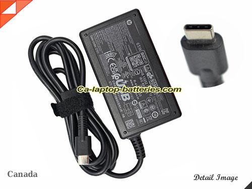  image of HP L65505-002 ac adapter, 20V 3.25A L65505-002 Notebook Power ac adapter HP20V3.25A65W-Type-C-CA21