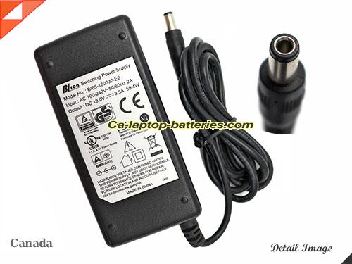  image of BIRON BI65-180330-E2 ac adapter, 18V 3.3A BI65-180330-E2 Notebook Power ac adapter BIRON18V3.3A59.4W-5.5x2.5mm