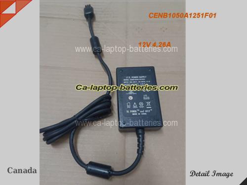  image of ITE CENB1050A1251F01 ac adapter, 12V 4.26A CENB1050A1251F01 Notebook Power ac adapter ITE12V4.26A51.12W-Molex-6Pins