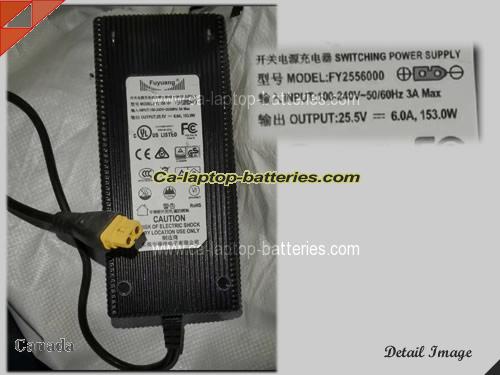  image of FUYUANG FY2556000 ac adapter, 25.5V 6A FY2556000 Notebook Power ac adapter FUYUANG25.5V6A153W-2Holes