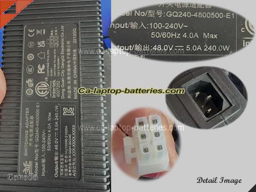  image of GANGQI GQ240-4800500-E1 ac adapter, 48V 5A GQ240-4800500-E1 Notebook Power ac adapter GANGQI48V5A240W-Molex-6Pins