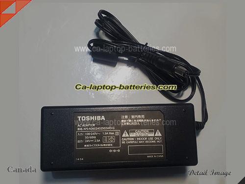  image of TOSHIBA APS-A0602402502WD-G ac adapter, 24V 2.5A APS-A0602402502WD-G Notebook Power ac adapter TOSHIBA24V2.5A60W-5.5x2.5mm-A060