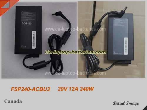  image of FSP FSP240-ACBU3 ac adapter, 20V 12A FSP240-ACBU3 Notebook Power ac adapter FSP20V12A240W-5.5x2.5mm-GAN-B