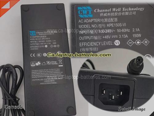  image of CWT KPE150S-VI ac adapter, 48V 3.13A KPE150S-VI Notebook Power ac adapter CWT48V3.13A150W-5.5x2.1mm