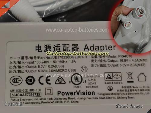  image of POWERVISION UE170220DGZD01-R ac adapter, 16.8V 4.5A UE170220DGZD01-R Notebook Power ac adapter POWERVISION16.8V4.5A-PRAIC10