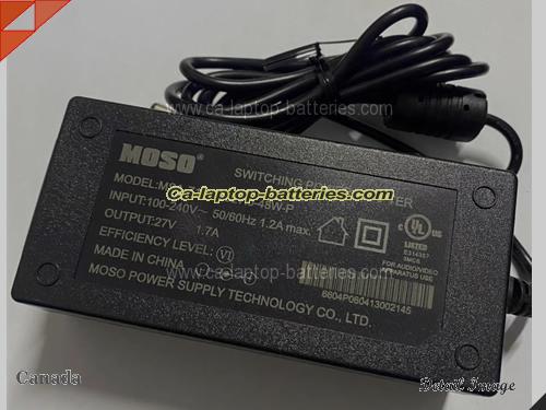  image of MOSO MSA-Z1700IC27.0-48W-P ac adapter, 27V 1.7A MSA-Z1700IC27.0-48W-P Notebook Power ac adapter MOSO27V1.7A48W-5.5x2.1mm