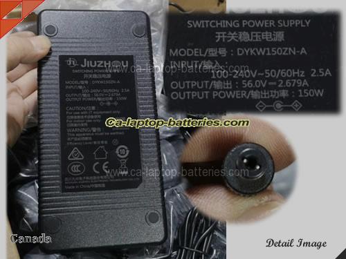  image of JIUZHOU DYKW150ZN-A ac adapter, 56V 2.679A DYKW150ZN-A Notebook Power ac adapter JIUZHOU56V2.679A150W-5.5x2.1mm