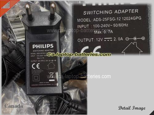  image of PHILIPS ADS-25FSG-12 12024GPG ac adapter, 12V 2A ADS-25FSG-12 12024GPG Notebook Power ac adapter PHILIPS12V2A-5.5x2.1mm-EU