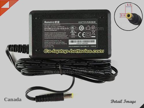  image of HUNTKEY HKA02412020-078 ac adapter, 12V 2A HKA02412020-078 Notebook Power ac adapter HUNTKEY12V2A24W-5.5x2.5mm