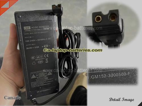 GVE 30V 5A  Notebook ac adapter, GVE30V5A150W-2Holes