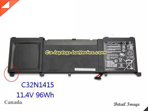 Genuine ASUS UX501JW-CN245R Battery For laptop 8420mAh, 96Wh , 11.4V, Black , Li-ion