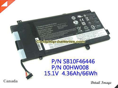 LENOVO ASM P/N SB10F46447 Battery 4400mAh, 66Wh  15.2V Black Li-ion