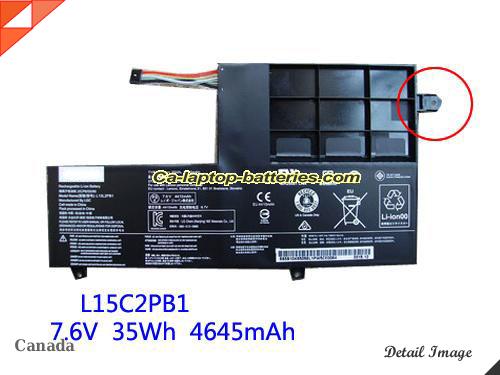 LENOVO L15C2PB1 Battery 4610mAh, 35Wh  7.6V Black Li-ion