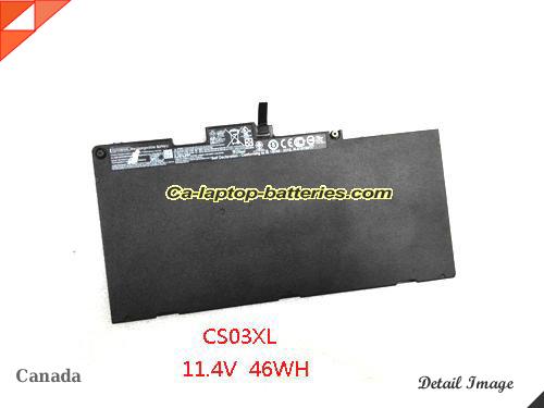 HP ZBook 15u G3 (T8R80AW) Replacement Battery 46.5Wh 11.4V Black Li-Polymer