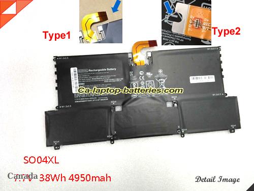 Genuine HP Spectre 13-v001ng Battery For laptop 4950mAh, 38Wh , 7.7V, Black , Li-ion