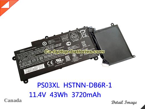 Genuine HP PAVILION X360 310 Battery For laptop 3720mAh, 43Wh , 11.4V, Black , Li-ion