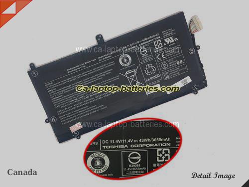 Genuine TOSHIBA Satellite Radius 12 P20W-C-10H Battery For laptop 3655mAh, 11.4V, Black , Li-ion