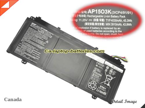 Genuine ACER Aspire S5-371-5693 Battery For laptop 4030mAh, 45.3Wh , 11.25V, Black , Li-ion