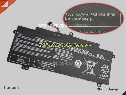 TOSHIBA Tecra Z40-C-12E Replacement Battery 3860mAh, 60Wh  14.4V Black Li-ion