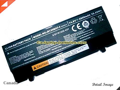 Genuine CLEVO RigidBook R13T Battery For laptop 2600mAh, 38Wh , 14.8V, Black , Li-ion