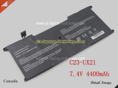 ASUS UX21E-KX004X Replacement Battery 4800mAh, 35Wh  7.4V Black Li-Polymer