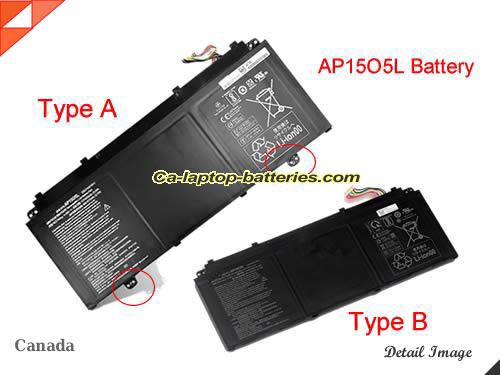 ACER AP15O5L Battery 4670mAh, 53.9Wh  11.55V Black Li-ion