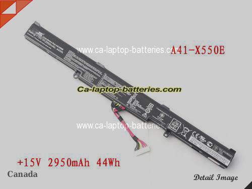 Genuine ASUS X750LN-TY132H Battery For laptop 2950mAh, 44Wh , 15V, Black , Li-ion