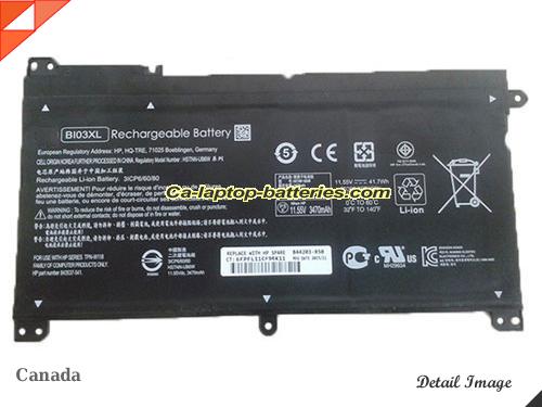 Genuine HP Pavilion x360 13-u000 Battery For laptop 3470mAh, 41.7Wh , 11.55V, Black , Li-ion